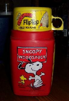 Roughneck Snoopy & Woodstock thermos från skogsmulle, kommer att innehålla starkare drycker idag!